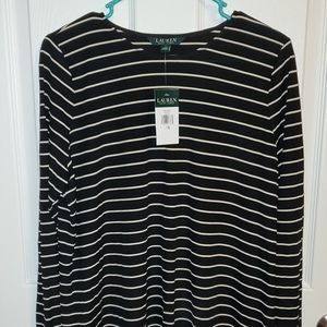 Lauren Ralph Lauren NWT Women's Blk/Wht Top
